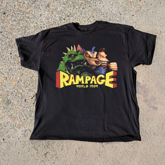 'RAMPAGE WORLD TOUR' (1997) BLACK VINTAGE WASHED TEE