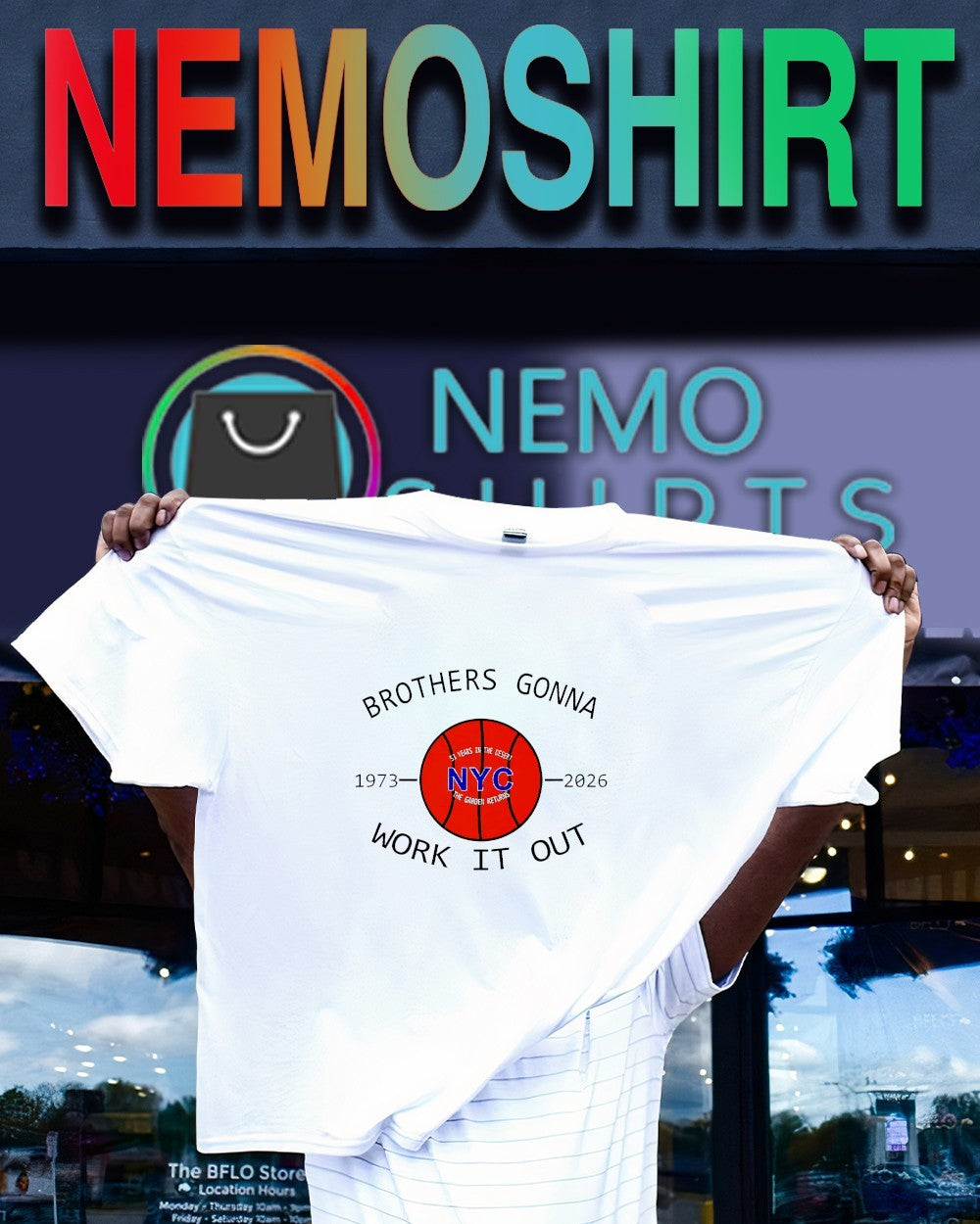 New York Knicks brothers gonna work it out 1973-2026 NYC shirt