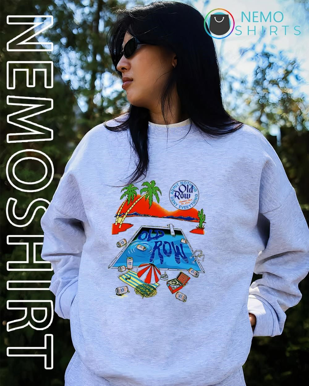 The beach desert pool graphic shirt