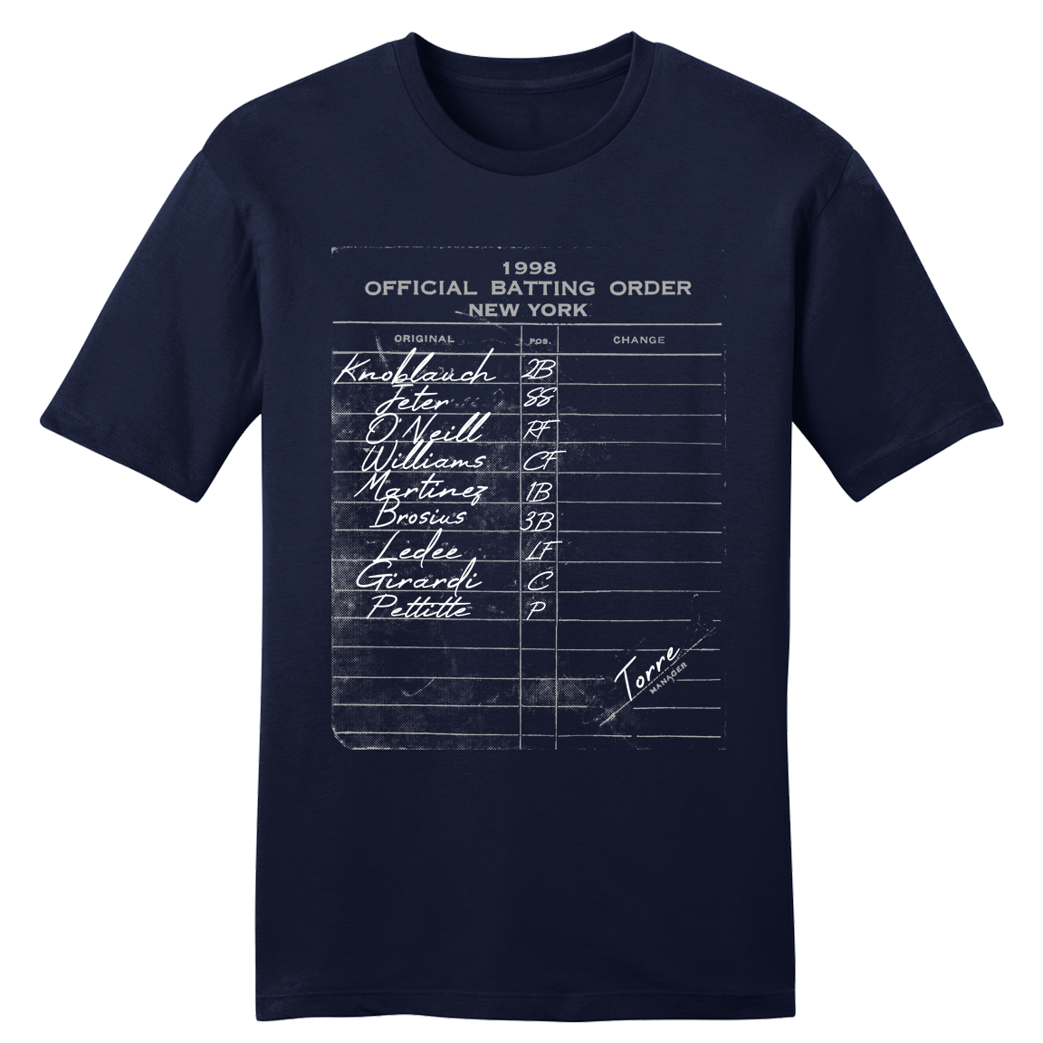 1998 New York AL Batting Lineup Tee Hoodie, Sweatshirt | CiraTrend.com