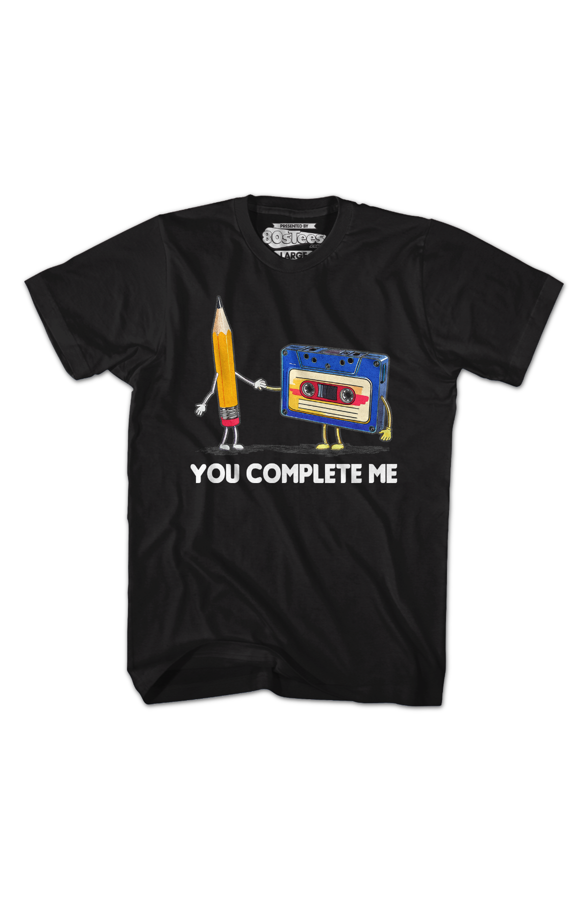 You Complete Me Pencil & Cassette T-Shirt Hoodie, Sweatshirt | CiraTrend.com (Image 2)