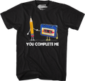You Complete Me Pencil & Cassette T-Shirt Hoodie, Sweatshirt | CiraTrend.com (Image 1)