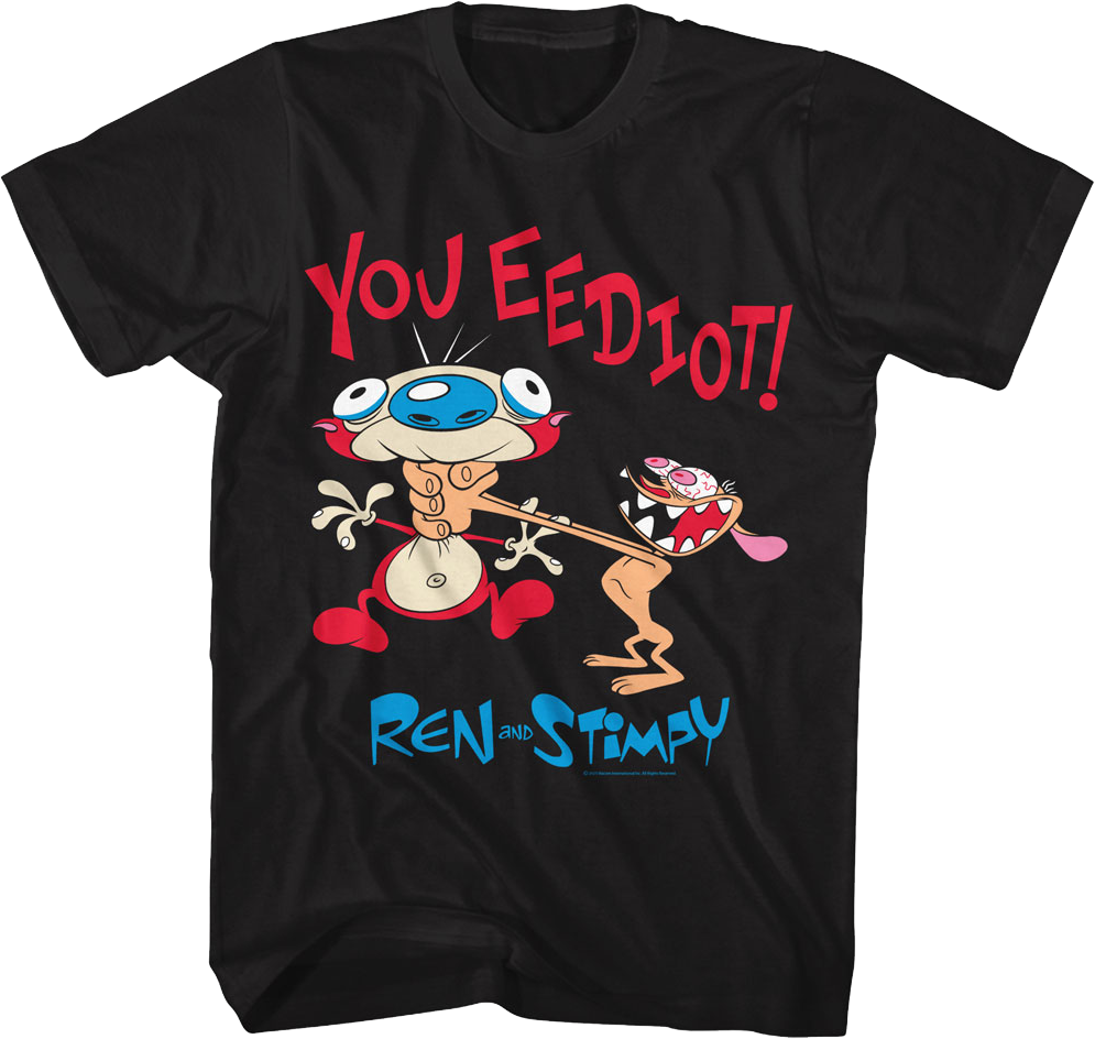 You Eediot Ren And Stimpy T-Shirt Hoodie, Sweatshirt | CiraTrend.com (Image 1)