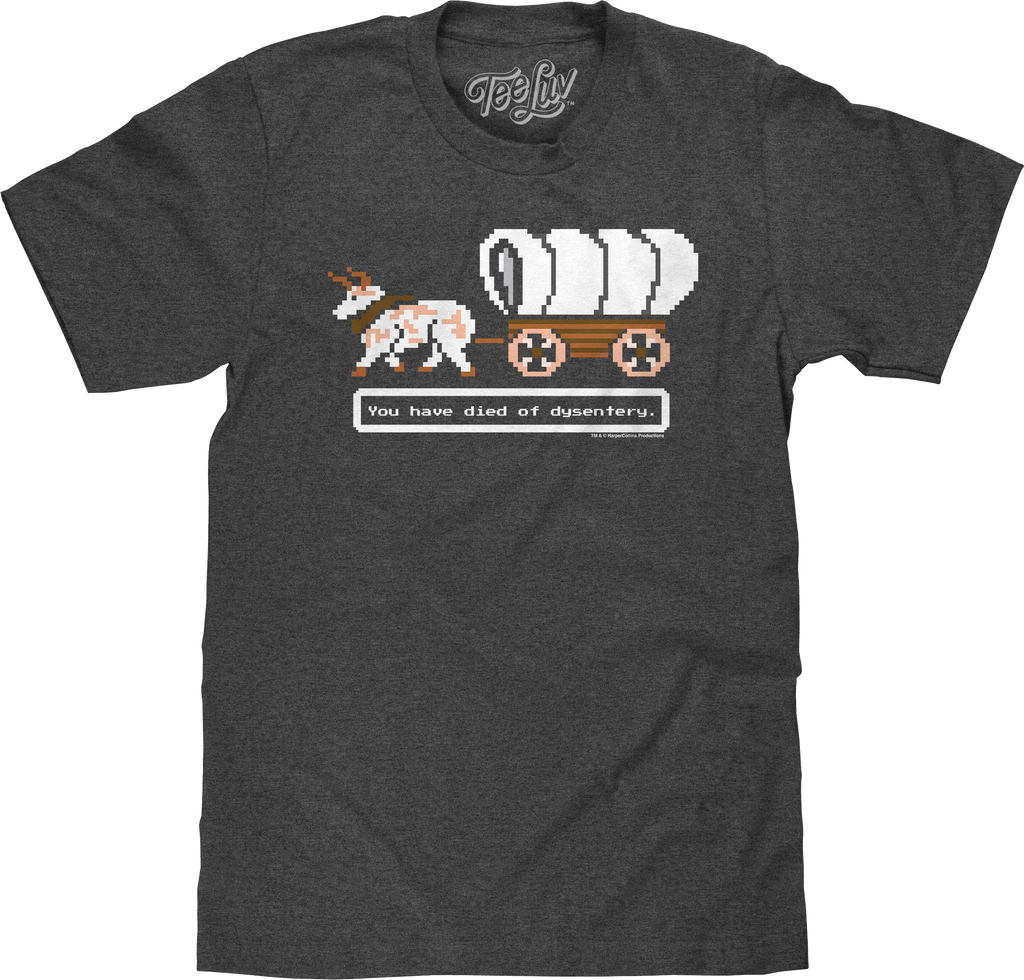 You Have Died of Dysentery Oregon Trail T-Shirt Hoodie, Sweatshirt | CiraTrend.com (Image 1)