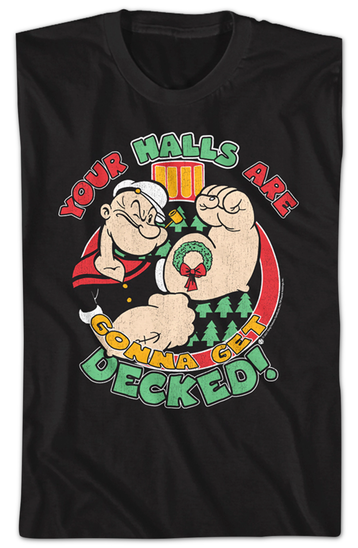 Your Halls Are Gonna Get Decked Popeye T-Shirt Hoodie, Sweatshirt | CiraTrend.com (Image 2)