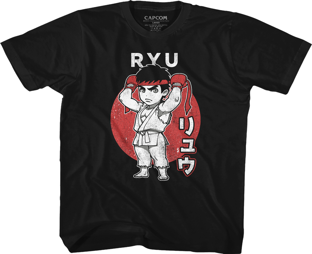 Youth Chibi Ryu Street Fighter Shirt Hoodie, Sweatshirt | CiraTrend.com (Image 1)