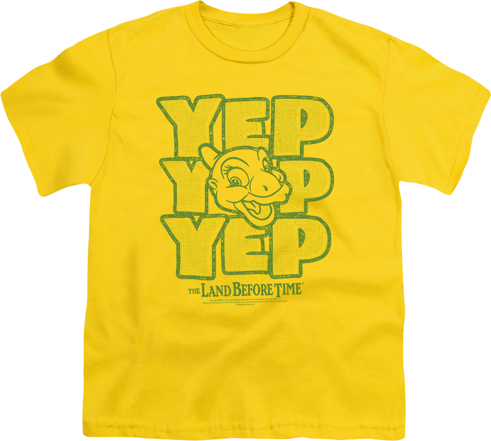 Youth Ducky Yep Yep Yep Land Before Time Shirt Hoodie, Sweatshirt | CiraTrend.com (Image 1)