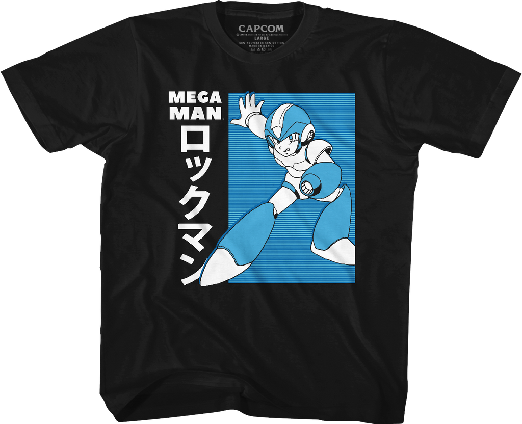 Youth Japanese Mega Man Shirt Hoodie, Sweatshirt | CiraTrend.com (Image 1)