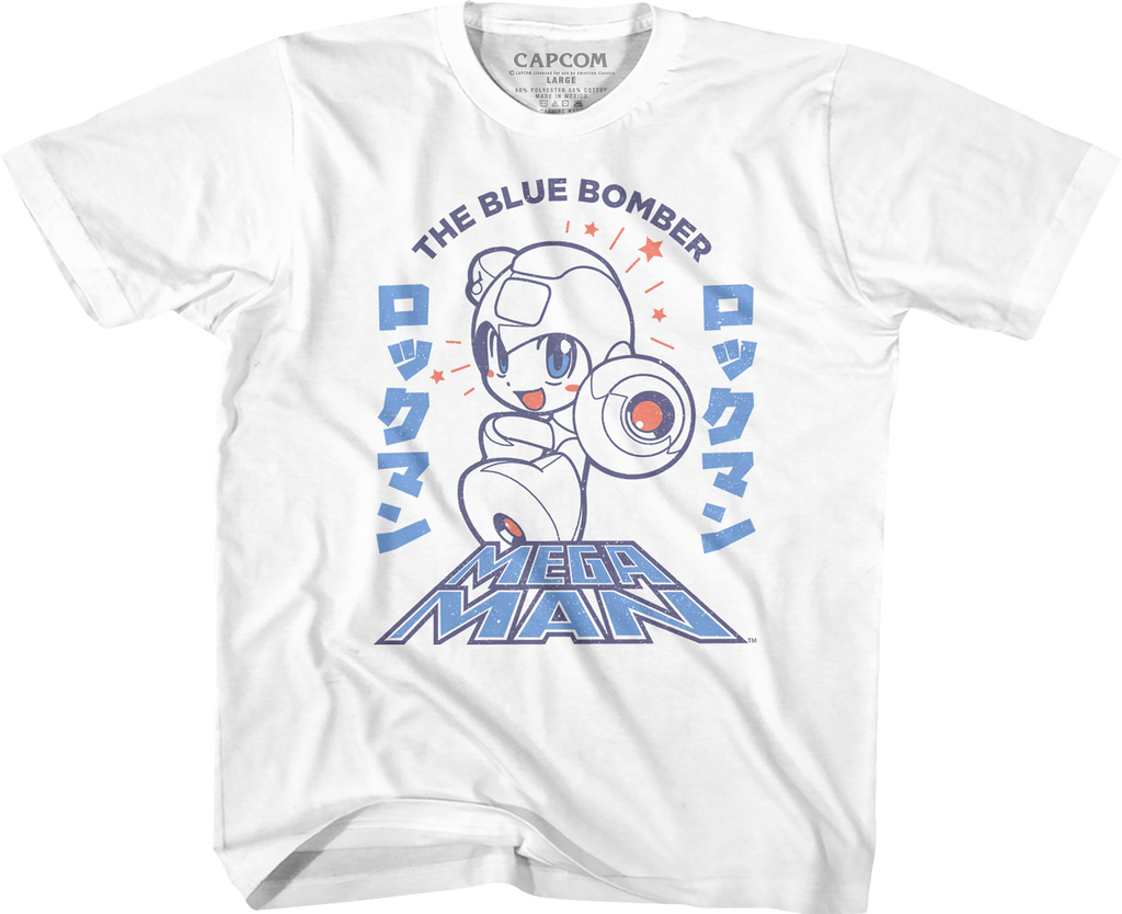 Youth Japanese Text Mega Man Shirt Hoodie, Sweatshirt | CiraTrend.com (Image 1)