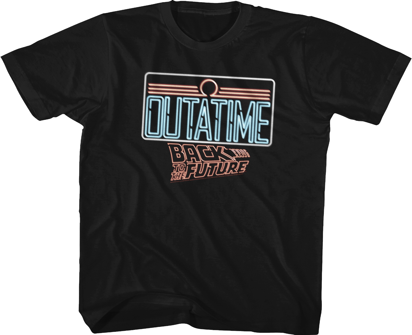 Youth Neon License Plate Back To The Future Shirt Hoodie, Sweatshirt | CiraTrend.com (Image 1)