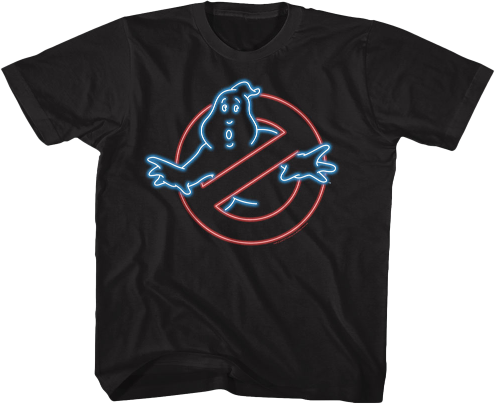 Youth Neon Logo Real Ghostbusters Shirt Hoodie, Sweatshirt | CiraTrend.com (Image 1)