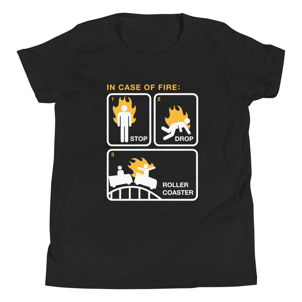 Stop Drop Roller Coaster Kid's Youth Tee