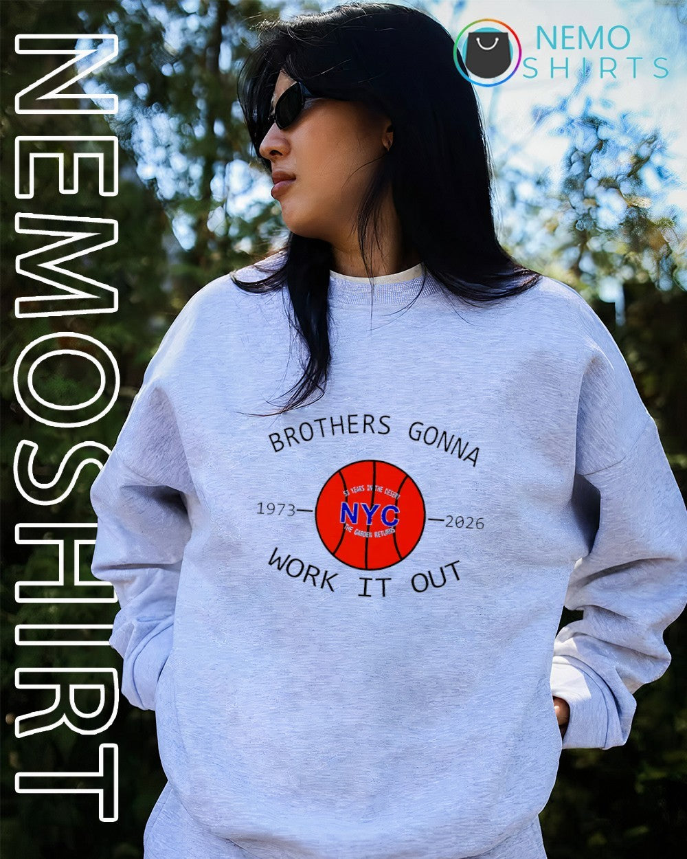 New York Knicks brothers gonna work it out 1973-2026 NYC shirt