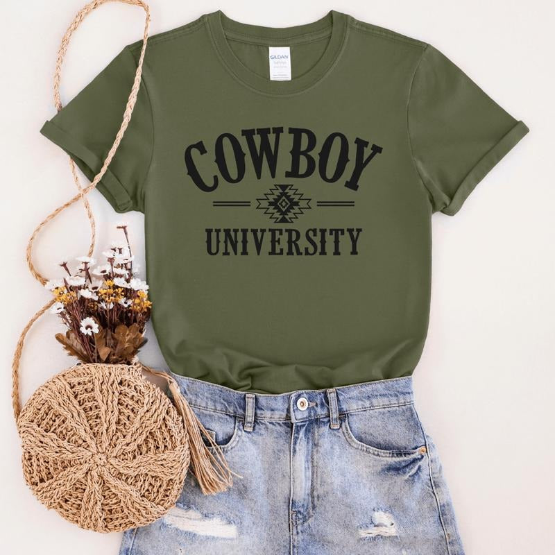 zCowboy University Soft Graphic Tee Hoodie, Sweatshirt | CiraTrend.com