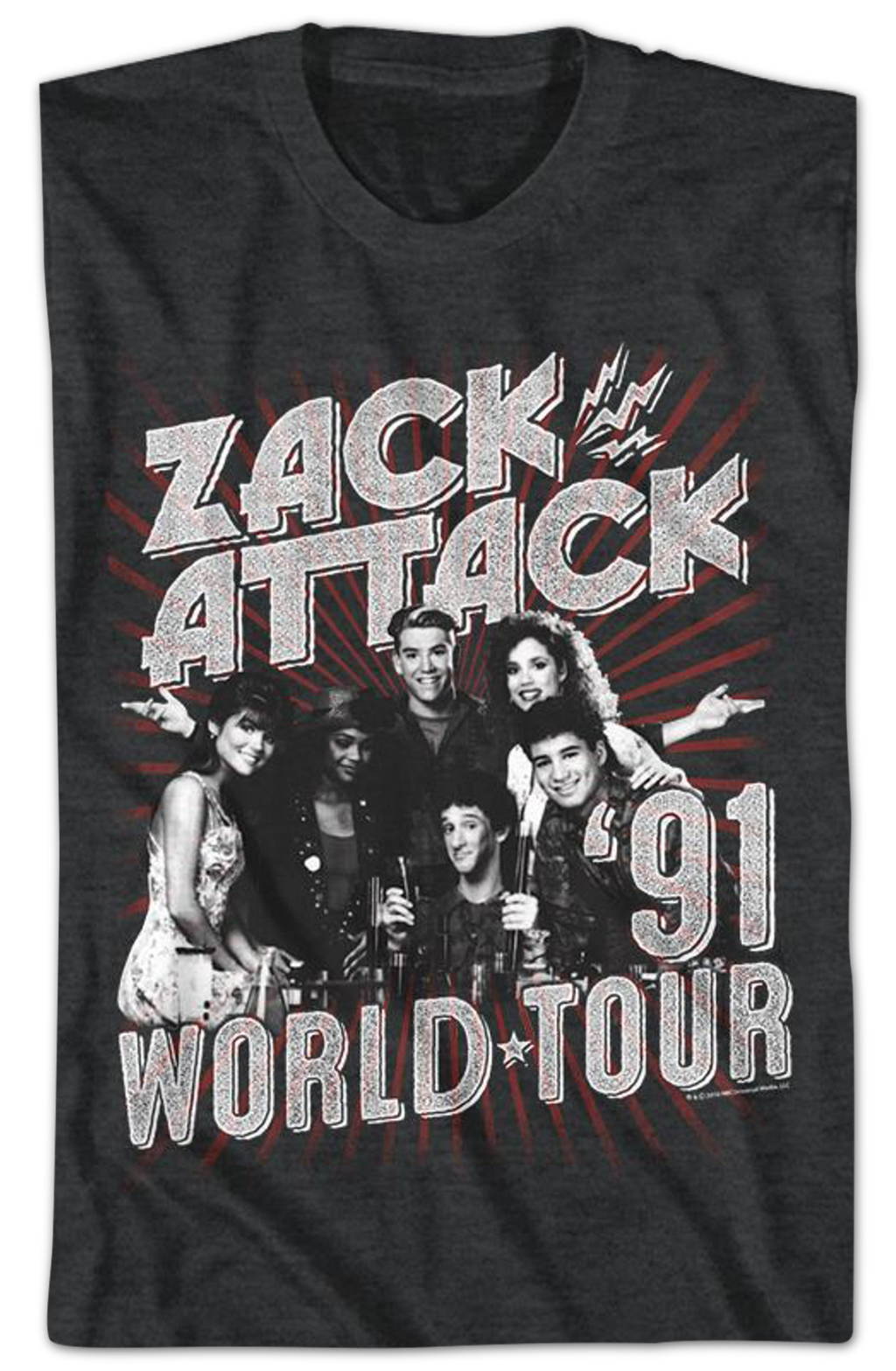 Zack Attack '91 World Tour Saved By The Bell T-Shirt Hoodie, Sweatshirt | CiraTrend.com (Image 2)