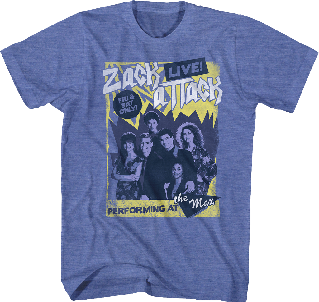Zack Attack Live Saved By The Bell T-Shirt Hoodie, Sweatshirt | CiraTrend.com (Image 1)