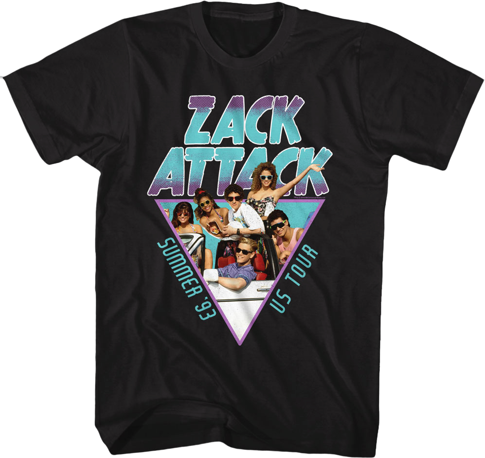 Zack Attack Summer Tour Saved By The Bell T-Shirt Hoodie, Sweatshirt | CiraTrend.com (Image 1)