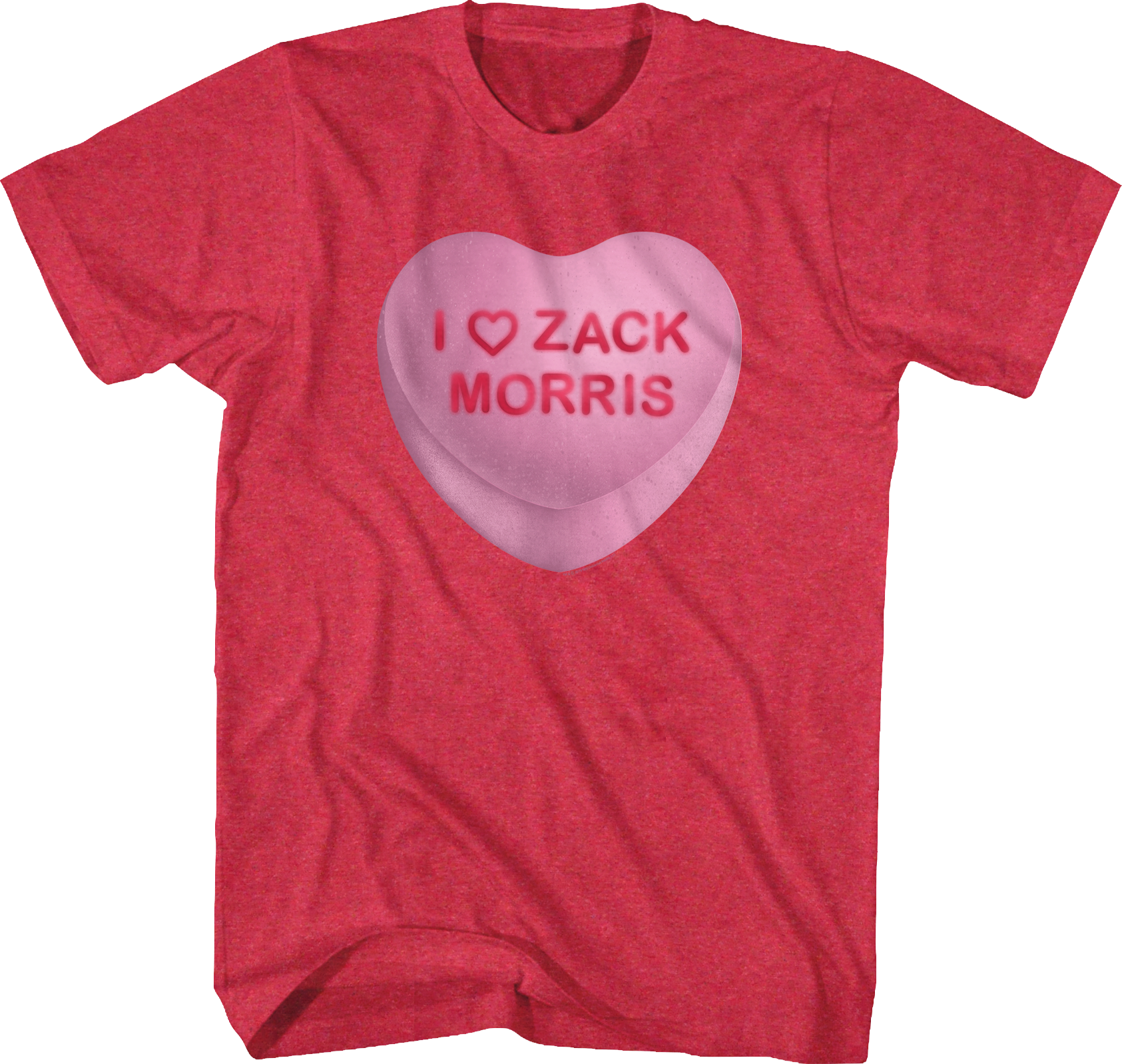 Zack Morris Candy Heart Saved By The Bell T-Shirt Hoodie, Sweatshirt | CiraTrend.com (Image 1)