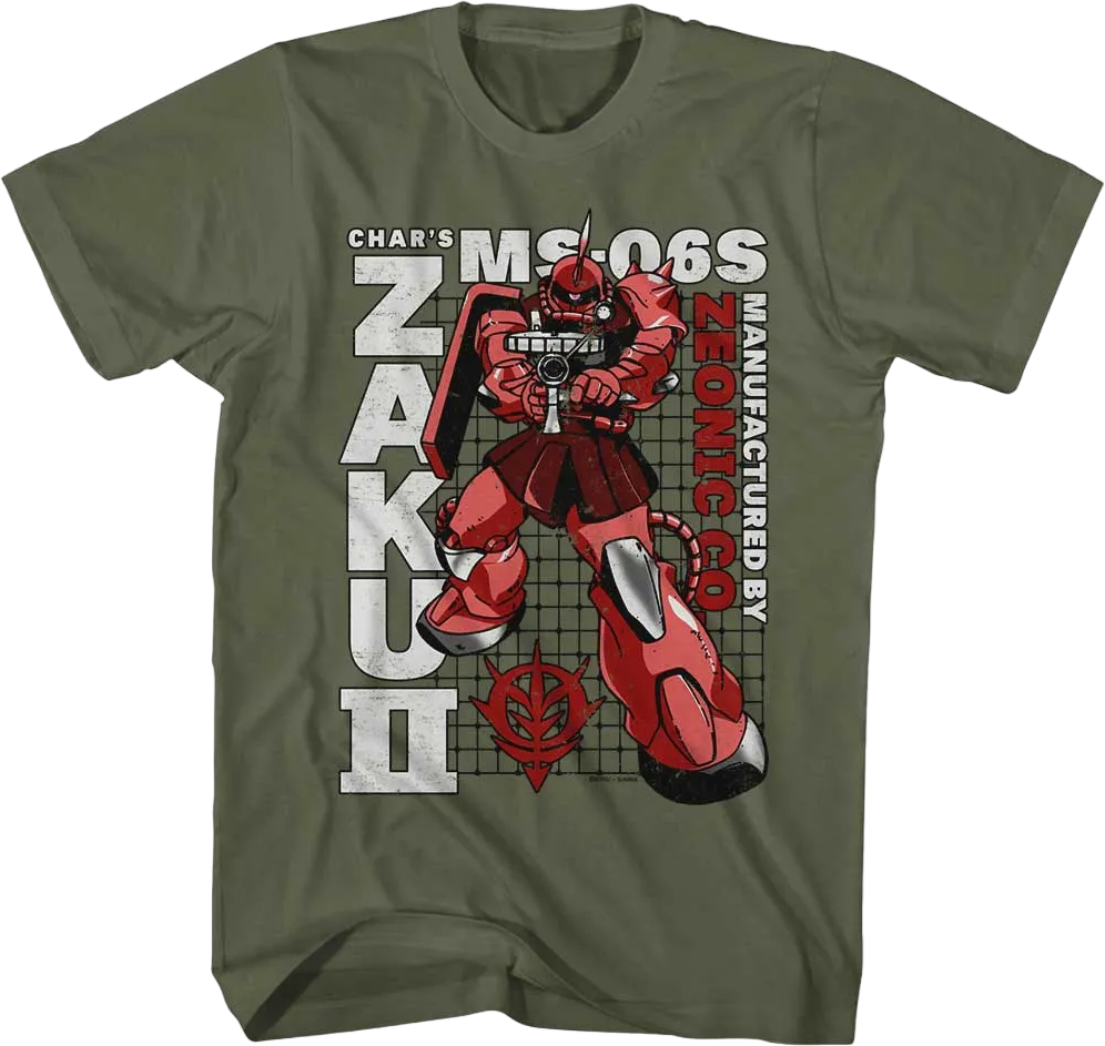 Zaku II Gundam T-Shirt Hoodie, Sweatshirt | CiraTrend.com (Image 1)