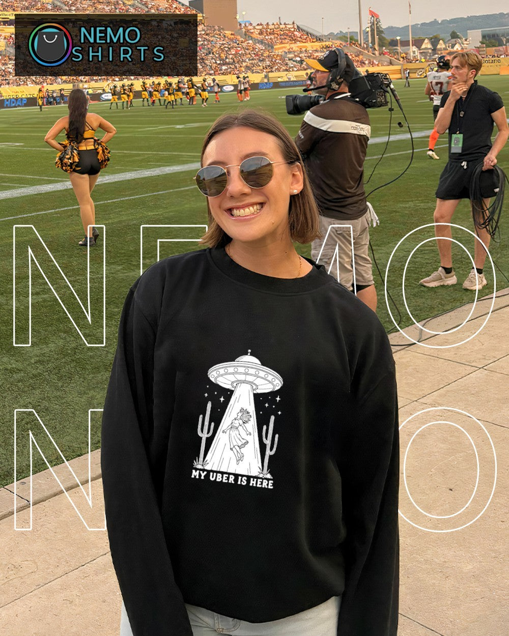 UFO woman my uber is here shirt