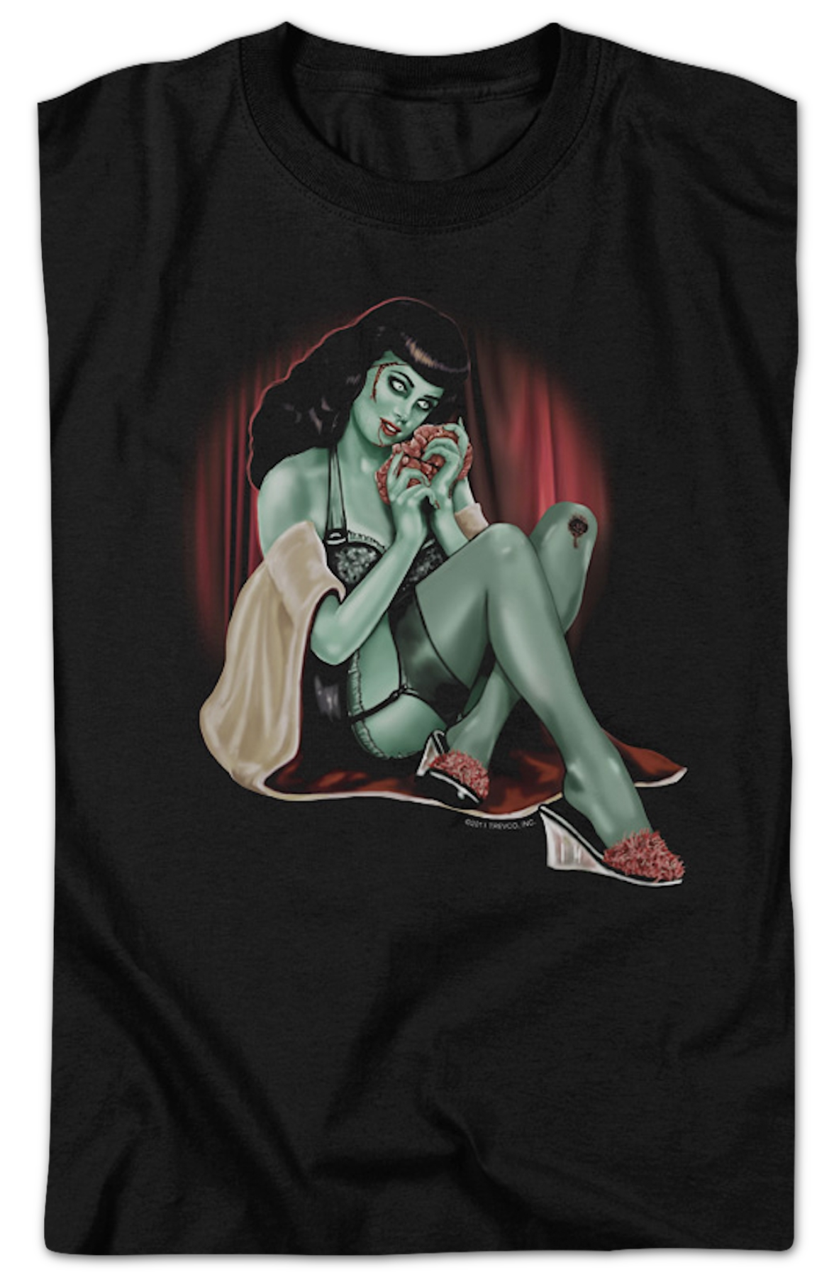 Zombie Pinup Girl T-Shirt Hoodie, Sweatshirt | CiraTrend.com (Image 2)