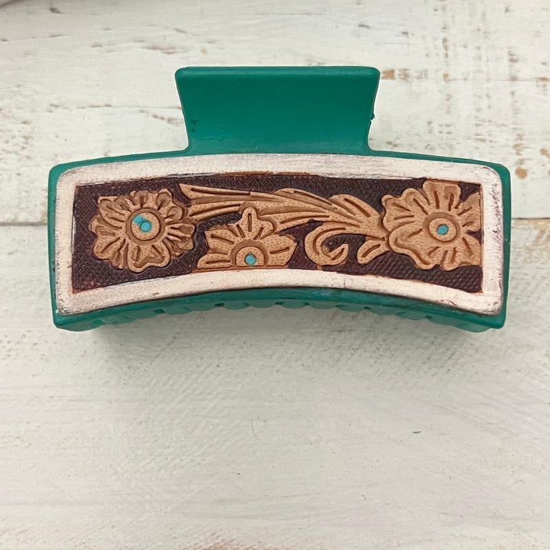 zzTurquoise Floral Tooled Claw Clip T-Shirts, Hoodie, Sweatshirt | CiraTrend.com